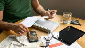 Man considering a change in his view of money by giving it away